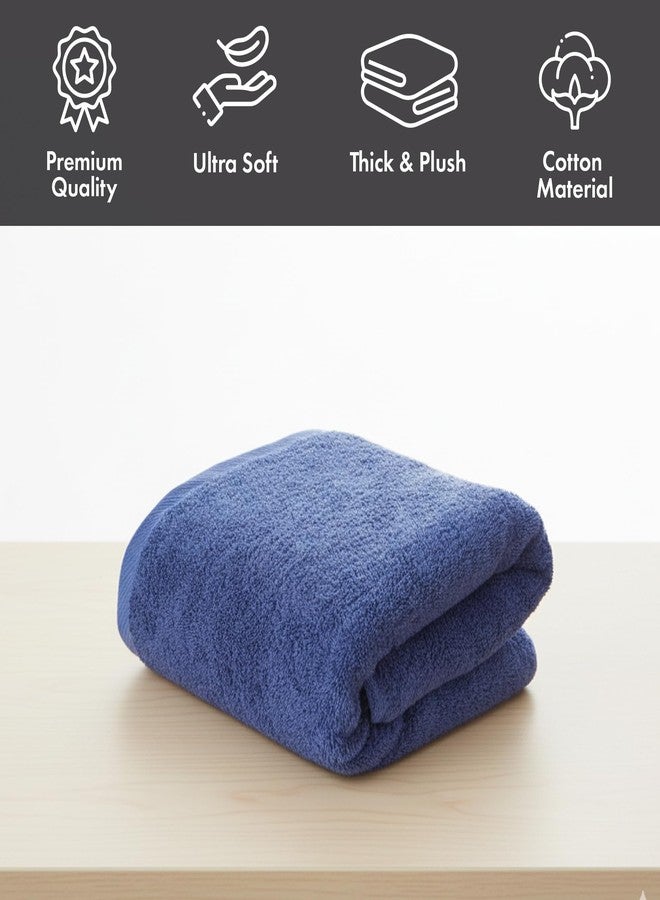 THIRSTY Towels Oversized Luxury 40x80 Bath Sheet - 100% Turkish Cotton, Ultra Soft, Thick & Absorbent Towel for Bathroom, Spa, Beach & Pool, Hotel Quality Comfort | Navy Blue - Image 3